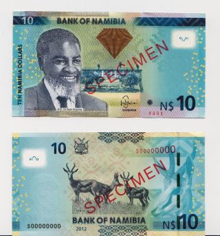 Specimen,  Namibia,  10 Dollars,  2012,  P -,  Unc