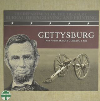 Gettysburg 150th Anniversary Currency Set In Display Folder