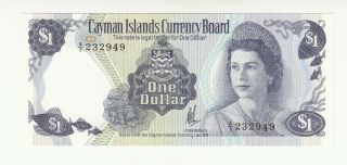 Cayman Islands 1 Dollar 1974 Aunc/unc P5a Qeii @