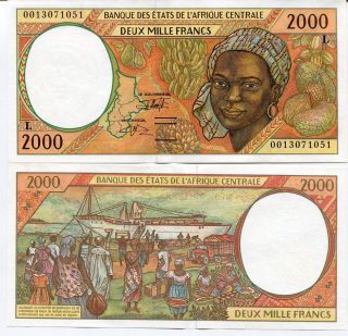 Central African State Gabon 2,  000 2000 Francs 2000 P 403 L Unc