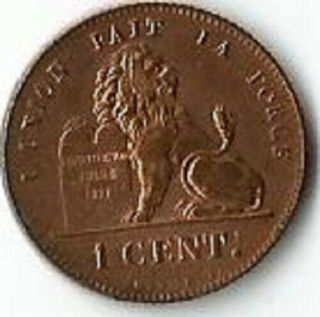 Belgium.  1 Cent 1902.  Unc Coin.