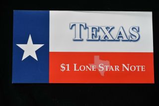 5 - Texas $1 Lone Star Notes,  Series 2001,  K Dallas One Dollar Bill - Uncir