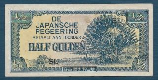 Japan Pacific War Mpc 1/2 Gulden Indonesia,  1942,  Vf,
