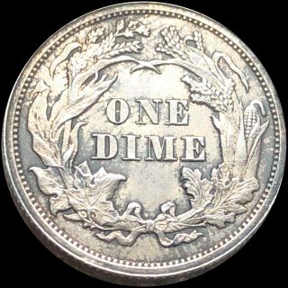1862 Seated Liberty Silver Dime APPEARS UNCIRCULATED High End ms bu Philly Coin 2