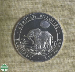 2011 Somalia 100 Shillings - African Wildlife - Elephant - 1oz 999 Silver
