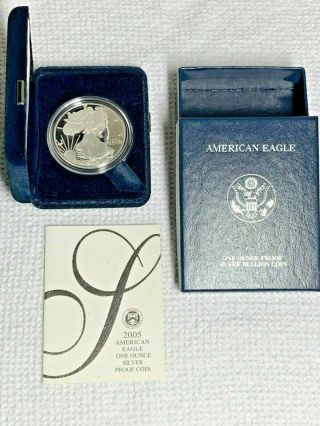 2005 W Silver Eagle Coin Proof W/box And