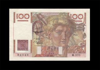3.  12.  1953 Banque De France 100 Francs Rare ( (aunc))