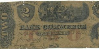 $2 (bank Of Commerce) " Orange Print " 1800 