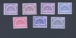 Burma Stamp 1946 Issued Telegraphs Use Revenue Stamps Set,  Rare