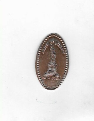 Statue Of Liberty York One Cent Elongated Penny Coin Token