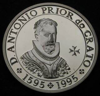 Portugal 100 Escudos Nd (1995) Proof - Silver - Antonio Prior De Crato - 1447