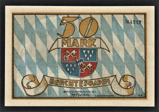 Vad - Berchtesgaden - 50 Mark Inflation Note - 3 Unc