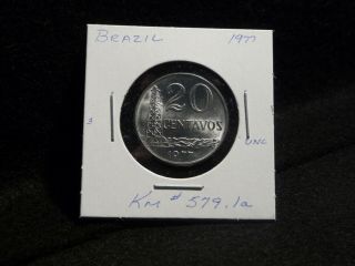 Brazil : 1977 20 Centavos Coin Gem (unc. ) (2576) Km 579,  1a
