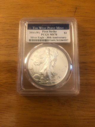2016 - W Pcgs Ms70 Silver Eagle First Strike 30th Anniversery