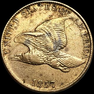 1857 Flying Eagle Copper Penny Nearly Uncirculated Highly Collectible