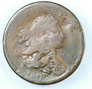 1807 Draped Bust Half Cent 1/2c