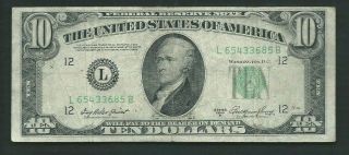 United States (usa) 1950 10 Dollars P 439a Circulated