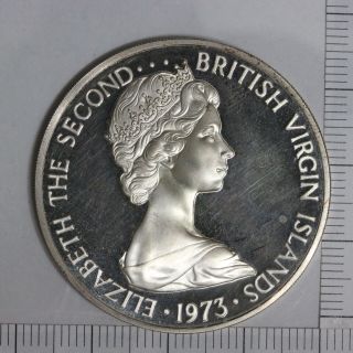1973 British Virgin Islands One Dollar Silver Proof Coin (322/2857d45)