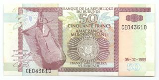Burundi 50 Francs 1999,  P - 36