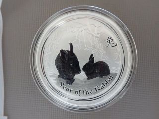 2011 Australia Year Of The Rabbit 1 Oz.  999 Silver Lunar Series Ii Coin