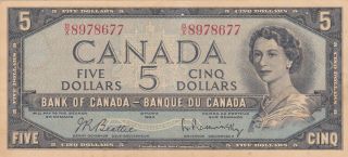 5 Dollars Fine,  Crispy Banknote From Canada 1954 Pick - 68b