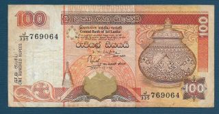 Ceylon Sri Lanka 100 Rupees,  2001,  Vf
