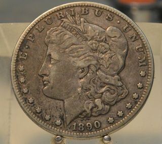 1890 Cc Morgan Silver Dollar,  Carson City $1 Silver Coin