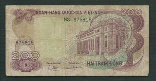 Viet Nam (south) 1970 200 Dong P 27 Circulated