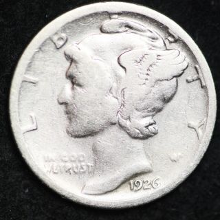 Fine 1926 S Mercury Silver Dime Coin