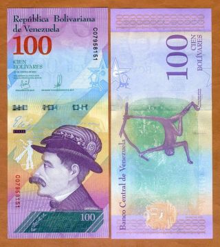 Venezuela,  100 Bolivares Soberanos,  15 - 1 - 2018,  P -,  C - Prefix,  Unc Monkey