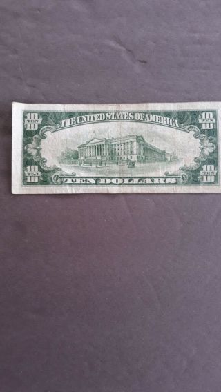 1934 A $10 Federal Reserve Note Ten Dollar Bill 5