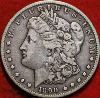 1890 - Cc Carson City Silver Morgan Dollar