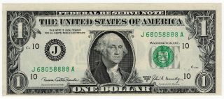 $1 1969 - C Kansas City Federal Reserve Note,  Choice Unc Note,  Unique Serial