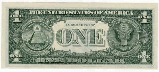 $1 1969 - C Kansas City Federal Reserve Note,  Choice UNC Note,  Unique Serial 2