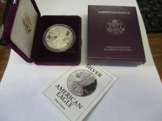 1992 S Silver Proof American Eagle Dollar Us $1 Coin