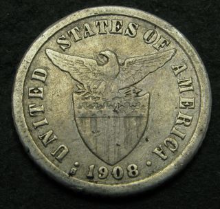 Philippines (us Administration) 10 Centavos 1908 S - Silver - 891
