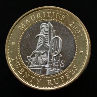 Mauritius 20 Rupees (40th Anniversary Of The Bank Of Mauritius).  Africa Coin.