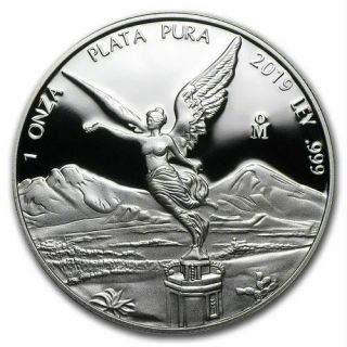 PROOF LIBERTAD - MEXICO - 2019 1 oz Proof Silver Coin in Capsule - USA 2