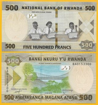 Rwanda 500 Francs P - 2019 Unc Banknote