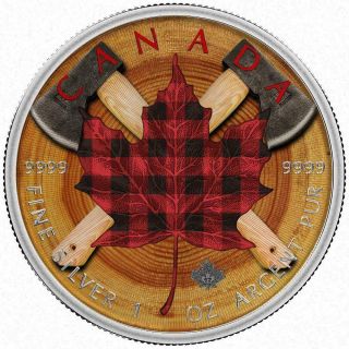Canada 2017 5$ Maple Leaf " Lumberjack " 1 Oz 9999 Silver Coin