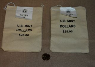 1999 - P & D Susan B.  Anthony,  Bank Bags,  50 Dollar Uncirculated Coins
