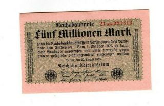 Xxx - Rare 5 Million Mark Weimar Inflation Banknote 1923 Unc