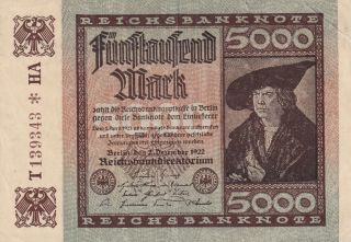 Germany 5000 Mark 1922 Reichsbanknote (b462)