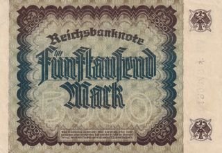 Germany 5000 Mark 1922 Reichsbanknote (B462) 2