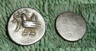 Jb Rfm 63314 Silver Bird Coin Cambodia 1/8 Tical / 1 Fuang 14mm Approx.  1840 S.