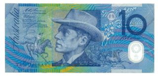 Australia Reserve Bank Polymer 10 Dollars Nd (1993 - 2001) Vf 52a