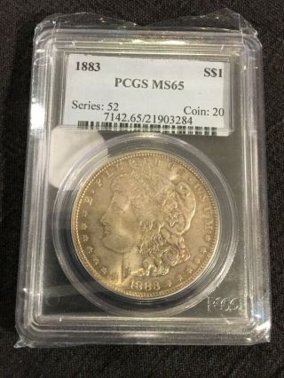 1883 P Morgan Dollar Pcgs Ms - 65 - Uncirculated - Certified Slab - Better Date - $1