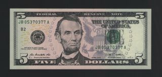 United - States $5 Dollar 2009,  - York,  P - 531,  Unc