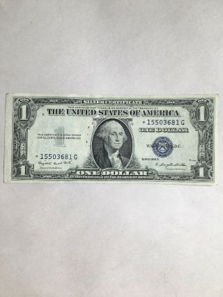 1935 - G $1 One Dollar Silver Certificate Star Note 1550368g