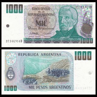 Argentina 1000 Pesos,  Nd (1983 - 1985),  P - 317b,  Au - Unc